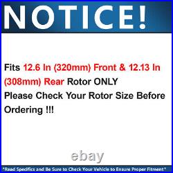 12.6 Front & 12.13 Rear Rotors + Brake Pads for Nissan 370Z Infiniti G35 G37