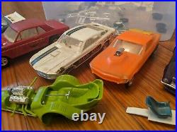 12 Vintage 60s And 70s Model Kit Junkyard Lot, Complete Models