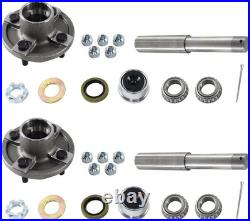 2-Pack BT8 Trailer Axle Kit Supports up to 2000 lbs with Complete Parts