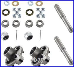 2-Pack BT8 Trailer Axle Kit Supports up to 2000 lbs with Complete Parts