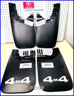 2005-2015 Tacoma Complete Front & Rear 4x4 Mud Guard Flap Kit GENUINE OEM PART