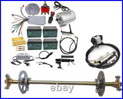 29 Go Kart Rear Live Axle Kit Complete 48v 1800w Electric Motor DIY Parts Kits