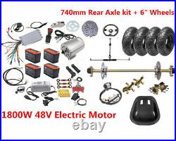 29 Rear Axle Kit 48V 1800W Electric Motor Complete Wheels Go kart Trike Cart
