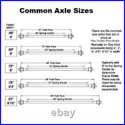 3500 lb TK Tandem Axle Trailer Parts Kit 7K Capacity HD Complete Original Series