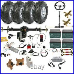 40 Go kart Rear Axle Kit Differential 48V 1000W Electric Motor Complete Wheels