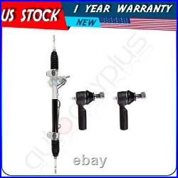 85+2 Complete Power Steering Rack Pinion + 2 New Outer Tie Rod Ends For Camry