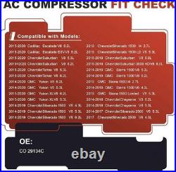 AC Compressor Clutch Kit For 2014-2020 Chevy Silverado Tahoe GMC Sierra 1500 V8