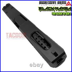 AGGRESSIVE ARMS BLACK MAMBA COMPLETE PORTED SLIDE BARREL For GLOCK 19 GEN 5