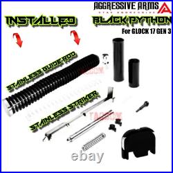 AGGRESSIVE ARMS BLACK PYTHON COMPLETE SCALES RMR SLIDE BARREL For GLOCK 17 GEN 3