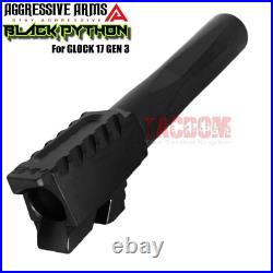 AGGRESSIVE ARMS BLACK PYTHON COMPLETE SCALES RMR SLIDE BARREL For GLOCK 17 GEN 3