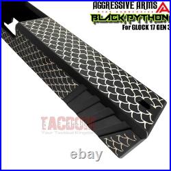 AGGRESSIVE ARMS BLACK PYTHON COMPLETE SCALES RMR SLIDE BARREL For GLOCK 17 GEN 3