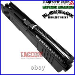 AGGRESSIVE ARMS COMPLETE DEFENSE SLIDE For GLOCK 19 GEN 3 BLK SHARX BARREL PARTS