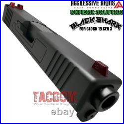 AGGRESSIVE ARMS COMPLETE DEFENSE SLIDE For GLOCK 19 GEN 3 BLK SHARX BARREL PARTS