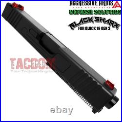 AGGRESSIVE ARMS COMPLETE DEFENSE SLIDE For GLOCK 19 GEN 3 BLK SHARX BARREL PARTS