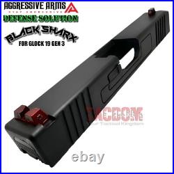 AGGRESSIVE ARMS COMPLETE DEFENSE SLIDE For GLOCK 19 GEN 3 BLK SHARX BARREL PARTS