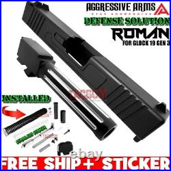 AGGRESSIVE ARMS COMPLETE SLIDE DEFENSE For GLOCK 19 GEN 3 FLUTED BARREL + PARTS
