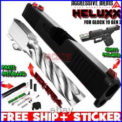 AGGRESSIVE ARMS COMPLETE SLIDE HELUXX For GLOCK 19 GEN 3 SPIRAL BARREL + PARTS