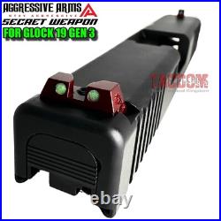 AGGRESSIVE ARMS COMPLETE SLIDE SECRET For GLOCK 19 GEN 3 SPIRAL BARREL + PARTS