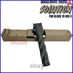 AGGRESSIVE ARMS COMPLETE SOLUTION FDE SLIDE For GLOCK 19 GEN 3 RMR SPIRAL BARREL