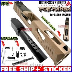 AGGRESSIVE ARMS FDE TAN MAMBA COMPLETE PORTED SLIDE BARREL For GLOCK 17 GEN 5