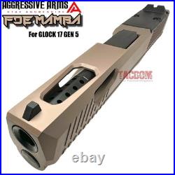 AGGRESSIVE ARMS FDE TAN MAMBA COMPLETE PORTED SLIDE BARREL For GLOCK 17 GEN 5