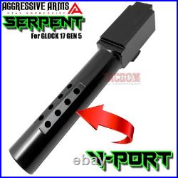 AGGRESSIVE ARMS FDE TAN MAMBA COMPLETE PORTED SLIDE BARREL For GLOCK 17 GEN 5