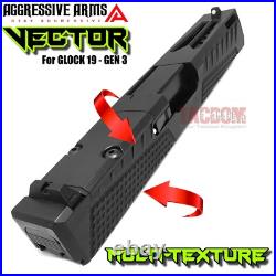 AGGRESSIVE ARMS VECTOR COMPLETE PORTED SLIDE & BARREL For GL0CK 19 GEN 3 RMR