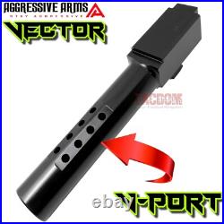 AGGRESSIVE ARMS VECTOR COMPLETE PORTED SLIDE & BARREL For GL0CK 19 GEN 3 RMR