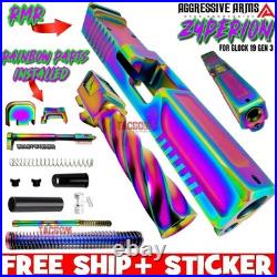 AGGRESSIVE ARMS ZYPERION RAINBOW COMPLETE SLIDE SPIRAL BARREL For GLOCK 19 GEN 3