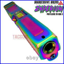 AGGRESSIVE ARMS ZYPERION RAINBOW COMPLETE SLIDE SPIRAL BARREL For GLOCK 19 GEN 3