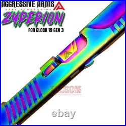 AGGRESSIVE ARMS ZYPERION RAINBOW COMPLETE SLIDE SPIRAL BARREL For GLOCK 19 GEN 3