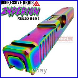AGGRESSIVE ARMS ZYPERION RAINBOW COMPLETE SLIDE SPIRAL BARREL For GLOCK 19 GEN 3