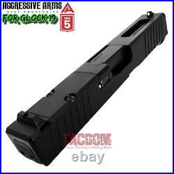 AGGRESSIVE ARMS for GLOCK 19 GEN 5 PORTED COMPLETE BLACK SLIDE + BARREL + PARTS AGGRESSIVE ARMS for GLOCK 19 GEN 5 PORTED COMPLETE BLACK SLIDE + BARREL + PARTS