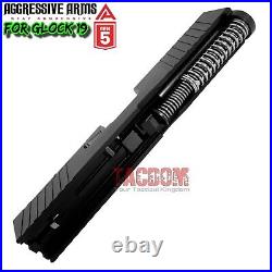 AGGRESSIVE ARMS for GLOCK 19 GEN 5 PORTED COMPLETE BLACK SLIDE + BARREL + PARTS AGGRESSIVE ARMS for GLOCK 19 GEN 5 PORTED COMPLETE BLACK SLIDE + BARREL + PARTS