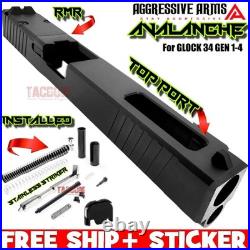 Aggressive Arms Avalanche Complete Black Ported Rmr -/slide Glock 34 Gen 3 + Upk