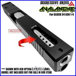 Aggressive Arms Avalanche Complete Black Ported Rmr -/slide Glock 34 Gen 3 + Upk