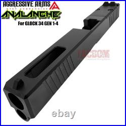 Aggressive Arms Avalanche Complete Black Ported Rmr -/slide Glock 34 Gen 3 + Upk