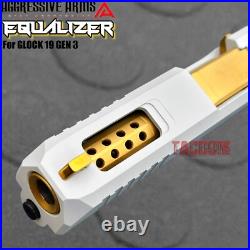 Aggressive Arms Equalizer Complete Ported White Slide Gold Barrel For Glock 19