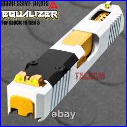 Aggressive Arms Equalizer Complete Ported White Slide Gold Barrel For Glock 19