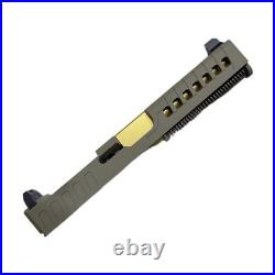 Assembled Vented RMR Slide G17 FDE Tall Sights TiN Gold Barrel