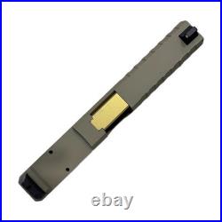 Assembled Vented RMR Slide G17 FDE Tall Sights TiN Gold Barrel