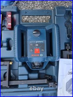 Bosch GRL 240 HV Rotary Laser Level Complete Kit -FOR PARTS- Tripod Rod Receiver