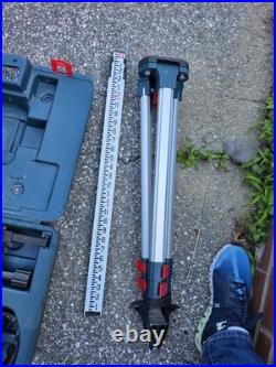 Bosch GRL 240 HV Rotary Laser Level Complete Kit -FOR PARTS- Tripod Rod Receiver
