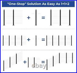 COMPLETE 1/8 Cable Railing Kit With Posts Hydraulic Crimper Extra Cable & Parts