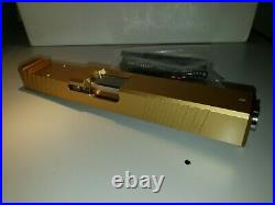 COMPLETE Gold Paint Glock 17 RMR Gen 1-3 Slide W SS BARREL& SLIDE PARTS KIT P80