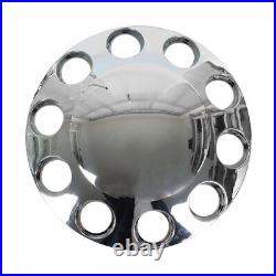 Complete 33mm Lug Chrome Hub Cover Semi Truck Wheel Axle Cover Kit Front & Rear