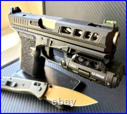 Complete AMP Slide For Glock 19 Gen 3 RMR Cut Fiber Sights G19 Upper +FREE KNIFE