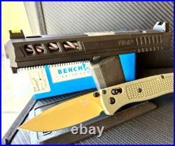 Complete AMP Slide For Glock 19 Gen 3 RMR Cut Fiber Sights G19 Upper +FREE KNIFE