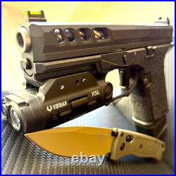 Complete AMP Slide For Glock 19 Gen 3 RMR Cut Fiber Sights G19 Upper +FREE KNIFE
