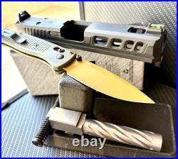 Complete AMP Slide For Glock 19 Gen 3 RMR Cut Fiber Sights G19 Upper +FREE KNIFE